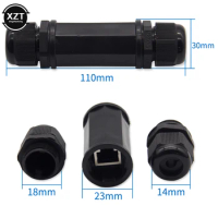 RJ45 Waterproof Connector IP67 Ethernet Network Cable Connector Double head Outdoor Lan Coupler Adapter Female for Cat5 6 7 8P8C