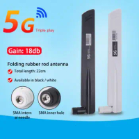 4G 5G Folding Antenna 600-6000MHz 18dBi Full-band Gain SMA Male For Wireless Network Card Wifi Router High Signal Sensitivity