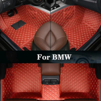 New Side Storage Bag With Customized Leather Car Floor Mat For BMW X5M F85 X6 E71 F16 X6M F86 I3 I8 Z4(Convertible) Auto Parts