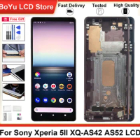 100% Original 6.1" x5ii Screen For Sony Xperia 5 II XQ-AS42 XQ-AS52 XQ-AS62 XQ-AS72 LCD with Touch Display Digitizer Assembly