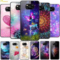 For Xiaomi POCO X3 PRO Cases Luxury Tempered Glass Cover For POCO X3 NFC Back Case X 3 Hard Phone Protective Shell X3Pro Fundas