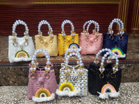 TAS ANYAMAN MINI SULTAN/TAS ANYAM/TAS ANYAMAN PLASTIK JALI JALI/TAS MINI HANDLE MONTE/MUTIARA