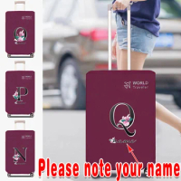 Custom Name Non-woven Luggage Cover 22-30 Inch Waterproof Protector Cover Anti-scratch Luggage Protector Case Travel Accessories