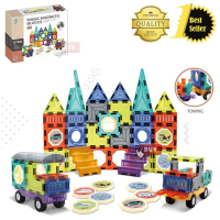 美國Magic Magnetic Block 創意 磁石 積木片 車仔 玩具套裝 71片 聖誕禮物 生日禮物