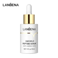 LANBENA 24k Gold Peptide Brighten Moisturize Anti-Aging Nourish Facial Cream Remove Fine Lines Wrinkle Skin Serum Skin Care 30ml