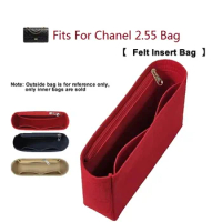Fits For Chanel 2.55 Felt Insert Bag Organizer Makeup Bucket Luxury Handbag Portable Base Shaper CFJumbo Organizer