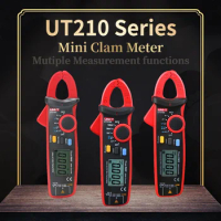 UNI-T UT210C/UT210D/UT210E Digital Clamp Meter True RMS Auto Range AC/DC Current Voltage Ampere Ohm Capacitor Temperature Tester