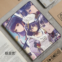 Raiden Shogun Anime Genshin Impact Beelzebul For Galaxy Tab S9 Lite 8.7 2021Case SM-T220/T225 Tri-fold stand Cover Galaxy Tab S6