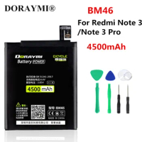 DORAYMI BM46 4500mAh Battery For Xiaomi Redmi Note 3 / Note 3 Pro BM46 Phone Replacement Batteries +Tools