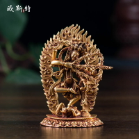 尼泊爾 進口 銅 全鎏金3寸 作明佛母 咕嚕咕咧 佛母 紅度母 佛像