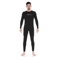 Tiento Men Wetsuit Swimwear Black Baju Celana Pakaian Renang Diving Surfing Original - BASIC, S