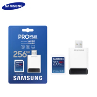 SAMSUNG PRO Plus memory card with USB3.0 Reader 128GB 256GB SDXC U3 V30 High Speed up to 160MB/s SDXC Card UHS-I for Professions