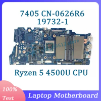 CN-0626R6 0626R6 626R6 Mainboard 19732-1 For Dell 7405 Laptop Motherboard With Ryzen 5 4500U CPU 100% Fully Tested Working Well