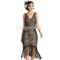 Sexy Women's 1920s Flapper Dress Vintage Swing Fringed Gatsby Roaring 20s Ladies Dress Wedding Evening Party Cocktail Dress Hot