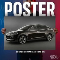 Poster Tesla Model S Plaid Stealth Bisa Cetak Custom Hiasan Dinding Kamar Cowo Otomotif EV Performan