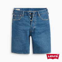 LEVIS 官方旗艦 男款 膝上牛仔短褲 / 深藍基本款 / 彈性布料 熱賣單品 36512-0124