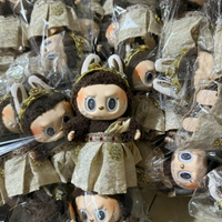 Labubu 拉布布 潮玩公仔 毛絨玩偶 收藏擺件 熱銷泰國公主限定款拉布布搪膠公仔掛件毛絨可愛潮玩公仔玩具