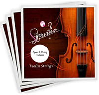 Bronze Violin Strings Full Set (G-D-A-E) - Violin String with Ball Ends Compatible with Violin Sizes