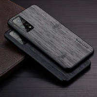Case For Xiaomi Mi 10T Pro Lite 5G funda bamboo wood pattern Leather cover Luxury coque for xiaomi mi 10t pro case Cover