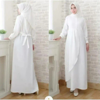 Gamis Calianna Putih BW Syar'i Baju Gamis Gamis Wanita Polos Gamis Jumbo Gamis Murah Baju Muslim Wan