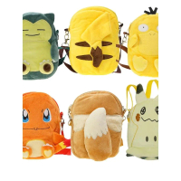 2025 Medium 20cm Mimikyu, Eevee, Charmander Two-layer Zipper Crossbody Bag Children's Cartoon Backpa