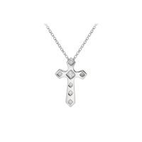 【D&D JEWELRY】天然鑽石十字架項鍊(18K)
