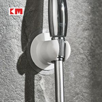 D10 免打孔花灑支架 無痕黏貼淋浴頭掛架掛座 蓮蓬頭花曬通用固定底座【KM1193】