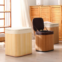 多功能收納凳子儲物凳可坐簡約客廳沙發換鞋凳家用門口竹編收納箱