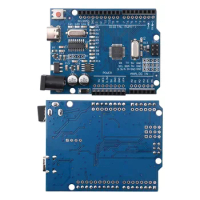 1PCS Development Board for UNO R3 ATmega328P with CH340G Chip Compatible for Arduino UNO R3 with Pin Header and USB Cable