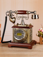TQJ歐式仿古電話機客廳裝飾擺件復古固定電話機帶免提背光來顯