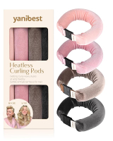 YANIBEST Heatless Hair Curler No Heat Curling Rod Overnight Heatless Hair Rollers to Sleep in 4PCS R