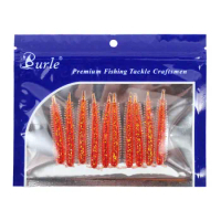 10Pcs/Bag Centipede Fishing Lure 5.9cm Tpe Material Soft Plastic Bait Super Realistic Fishing Lure