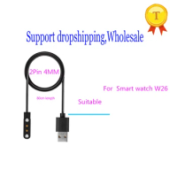 universal 4mm 2pin Magnet Smartwatch Chargers Adapter USB Charge Cables For IWO W26 40MM 44MM Pro Smart Watch charger data cable