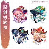 Genshin Impact Nahida Wanderer Kamisato Ayaka Venti Klee Cosplay Costumes Acrylic Keychain Accessories Pendant Prop Badge Gift