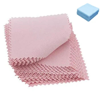 50Pcs 8X8Cm Sterling Silver Color Cleaning Cloth Polishing Cloth Soft Clean Wipe Wiping Cloth Of Silver Gold Jewelry Tools