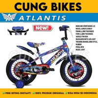 Sepeda Anak Laki BMX 12 16 18 inch ATLANTIS SPARTA NEW musik dan lampu 12 Inch Blue