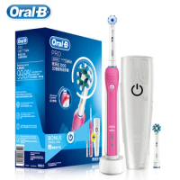 Oral B Pro2000 3D Smart Electric Toothbrush Rechargeable Tooth brush Heads 2 Mins Timer Gum Care Pressure Sensor Whitening Teeth
