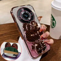 Luxury Cover for Realme 11 pro Plus 5G Glitter Stand Holder Case For oppo Realme 11 pro A98 A78 Bracket Shockproof Case Realme11
