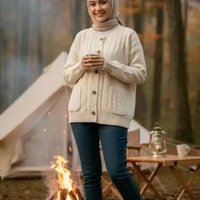 Teressa Cable Cardi atasan wanita rajut premium Korean BW