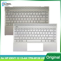New Laptop US Keyboard for HP ENVY 13 13-AH TPN-W136 Palmrest Upper Cover Case keyboard Housing Replacement us Glod Silver