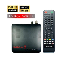 10PCS Hellobox 8 Satellite Tv Receiver DVB-T2 DVB S2 Combo TV Box Twin Tuner Support TV Play Set Top Box pk Gtmedia V7 S2X