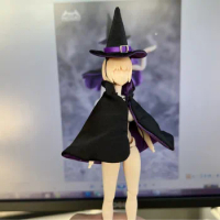 HASUKI 1/12 Anime Female Soldier Wizard Hat Vintage Witch Mini Cape Halloween Shawl Costume Cosplay Clothes For 6" Action Figure