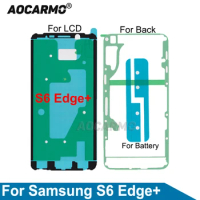 Aocarmo Back Adhesive For Samsung S6 Edge Plus Edge+ Battery &amp; Front LCD Screen Sticker Replacement Part