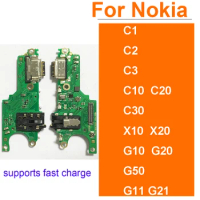 USB Charging Board For Nokia X10 X20 C1 C2 C3 C10 C20 C30 G10 G11 G20 G21 G30 G50 Usb Charger Dock Board Microphone Connect Part
