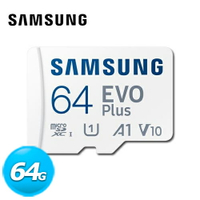 【現折$50 最高回饋3000點】Samsung 三星 microSD EVO Plus 64GB 記憶卡