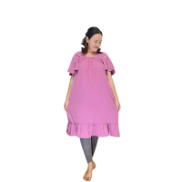 Daster Fuji Rempel Bahan Crinkle Airflow Dress Crinkle Wanita Kain Lembut Nyaman Busui