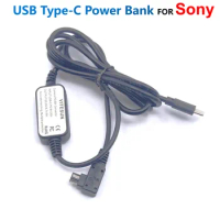 PW10AM PD USB Type C Power Bank Charger Adapter Cable For Sony Alpha A58 A99 VG10 DSLR-A450 A500 A550 A700 A850 A900 A350K A700K