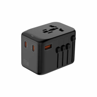 【anra】3Type-C+1USB氮化鎵旅行轉接頭(旅行轉接頭 萬國轉接頭 氮化鎵 GaN Type-C 快充 PD QC 插座 插頭)