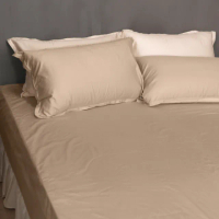 【LITA 麗塔寢飾】60支精梳棉 素色 枕套床包組 特調系列-共2色(雙人)