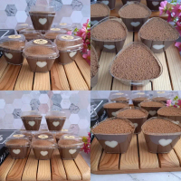 Cup Puding Mini Segitiga 60ml isi 10pcs / Gelas Pudding Plastik / Tempat Dessert